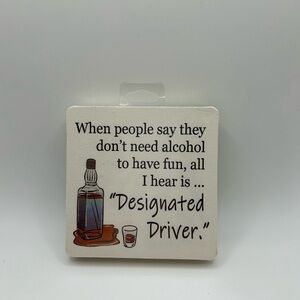 Designated Driver Bar Coasters (pack includes 6 paper coasters)